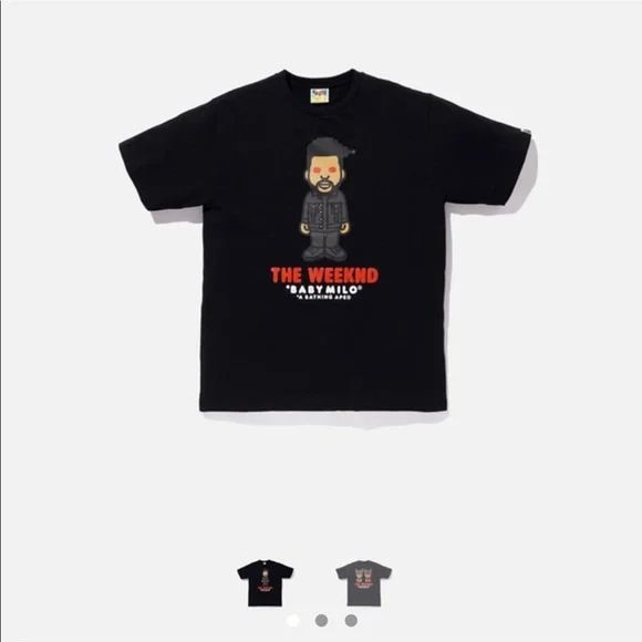 The Weeknd Bape Collab Bape Shirts Bape Xo The Weeknd Tee